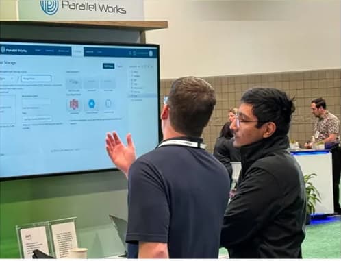 Eric Garcia presenting to customer